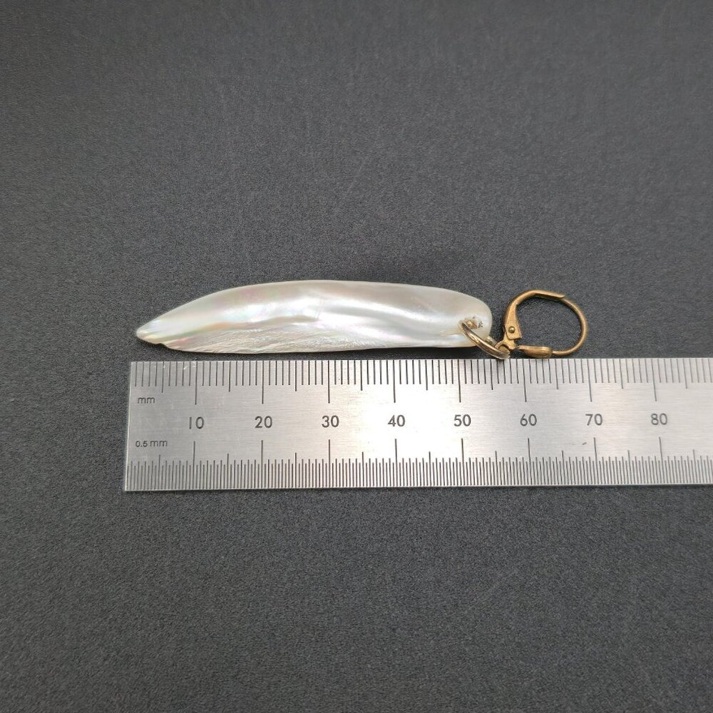 Gold Plated Stick Genuine Pearls Dangle Earrings A7084 - Picture 4 of 5